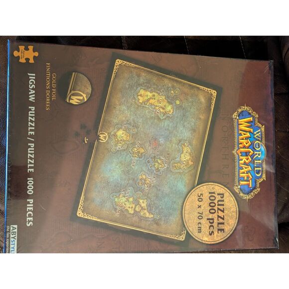 World of Warcraft Azeroth Map Puzzle ABYstyle Gold Foil Edition New Sealed - Picture 3 of 4